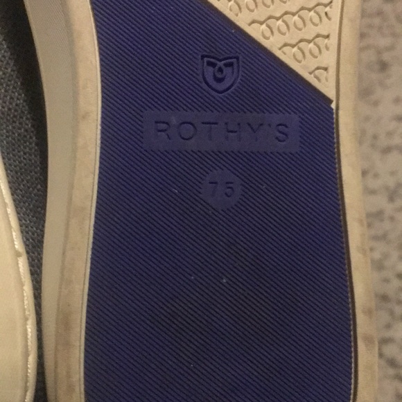 Rothys Chelsea Knit High Top Sneaker Gray Sz 7.5 - Picture 10 of 12